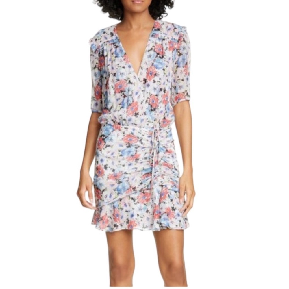 $550 Veronica beard Dakota ruched dress size 6